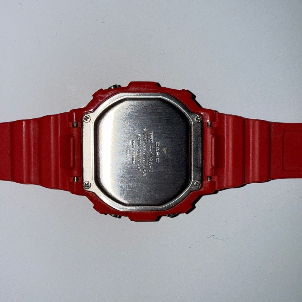 Casio Bold Red Digital Timepiece - Picture 6 of 6